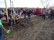 100.výročí vzniku Československé republiky - výsadba stromů Alej republiky na Vlkavě